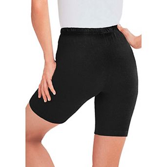 Woman Within Plus Size Stretch Cotton Bike Short