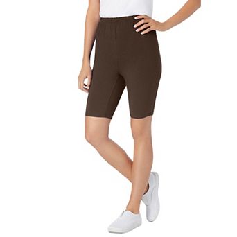 Woman Within Plus Size Stretch Cotton Bike Short