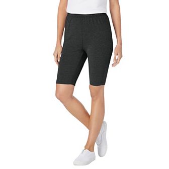 Woman Within Plus Size Stretch Cotton Bike Short
