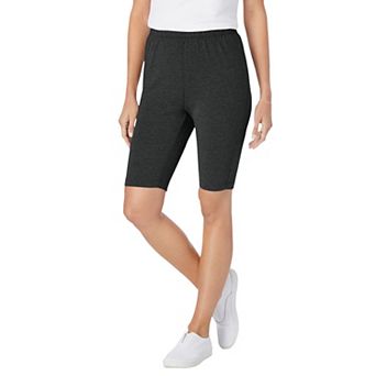 Woman Within Plus Size Stretch Cotton Bike Short