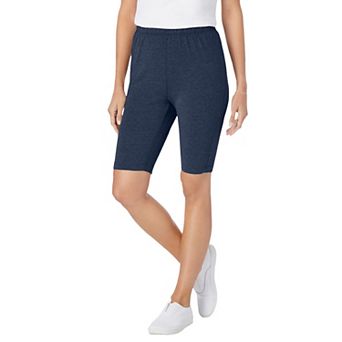Woman Within Plus Size Stretch Cotton Bike Short