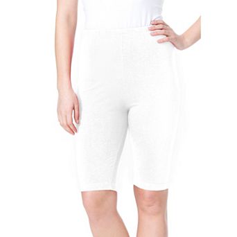 Woman Within Plus Size Stretch Cotton Bike Short
