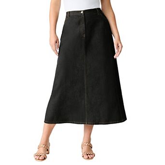 Roaman's Women's Plus Size Petite Plus Size Easy-Wear A-Line Skirt