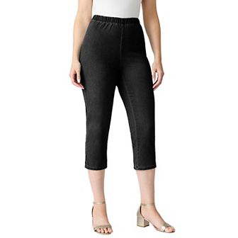 Roaman's Women's Plus Size Plus Size Comfort Stretch Capri Jean