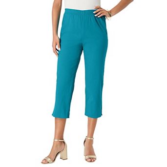 Roaman's Women's Plus Size Plus Size Comfort Stretch Capri Jean