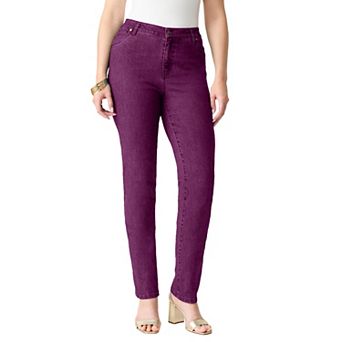 Roaman's Women's Plus Size Petite Plus Size Classic Stretch Straight Leg Jean