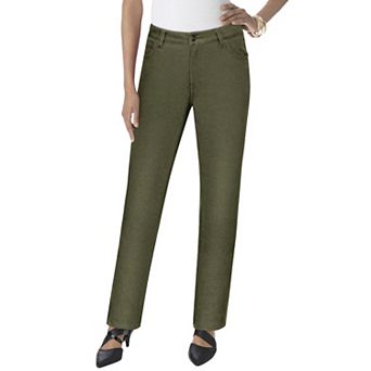 Roaman's Women's Plus Size Petite Plus Size Classic Stretch Straight Leg Jean