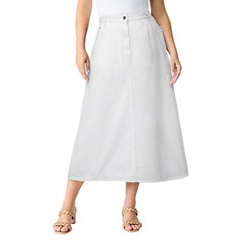 Roaman's Women's Plus Size Tall Plus Size Easy-Wear A-Line Skirt