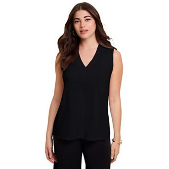 Roaman's Women's Plus Size Ultrasmooth Fabric V Neck Tank