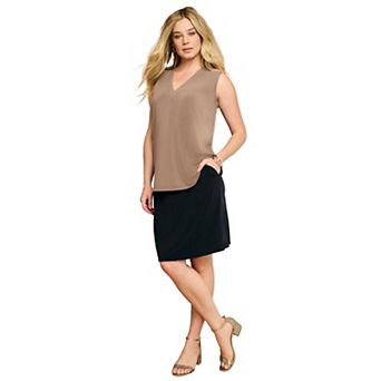 Roaman's Women's Plus Size Ultrasmooth Fabric V Neck Tank