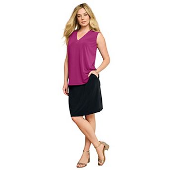 Roaman's Women's Plus Size Ultrasmooth Fabric V Neck Tank