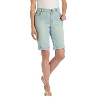 Woman Within Plus Size Stretch-Denim Five-Pocket Bermuda Jeans Shorts