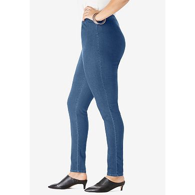 Roaman's Women's Plus Size Comfort Stretch Slim Leg Jean