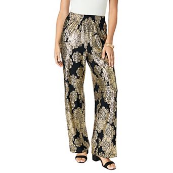 Roaman's Women's Plus Size Ultrasmooth Fabric Wide-leg Pant