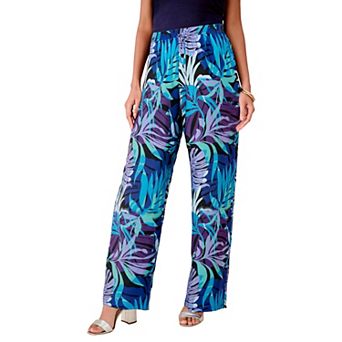 Roaman's Women's Plus Size Ultrasmooth Fabric Wide-Leg Pant