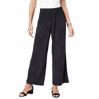 Roaman's Women's Plus Size Ultrasmooth Fabric Wide-leg Pant