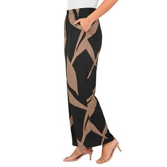 Roaman's Women's Plus Size Ultrasmooth Fabric Wide-Leg Pant