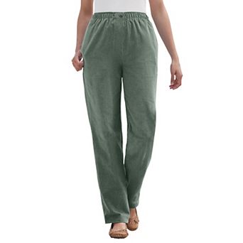 Woman Within Plus Size Tall 7-Day Corduroy Straight-Leg Pant