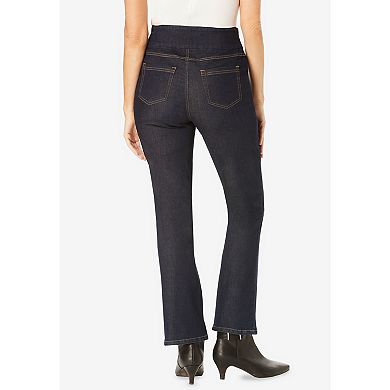 Woman Within Plus Size Tall Flex-Fit Pull-On Bootcut Denim Jean