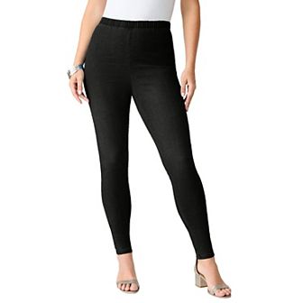 Roaman's Women's Plus Size Tall Plus Size Comfort Stretch Slim Leg Jean