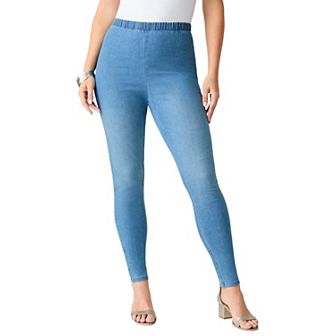 Roaman's Women's Plus Size Tall Plus Size Comfort Stretch Slim Leg Jean