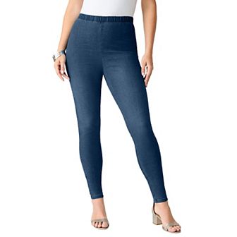 Roaman's Women's Plus Size Tall Plus Size Comfort Stretch Slim Leg Jean