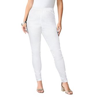 Roaman's Women's Plus Size Tall Plus Size Comfort Stretch Slim Leg Jean