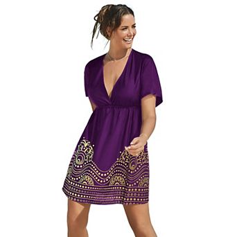 Swimsuits for All Women's Kate V-Neck Cover Up Dress
