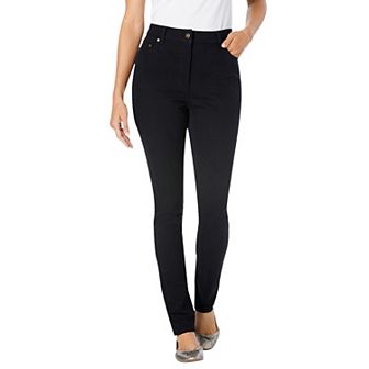 Woman Within Plus Size Stretch-Denim Slim-Leg Five-Pocket Jeans