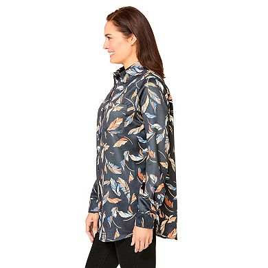 Woman Within Plus Size Soft Faux Suede Shirt