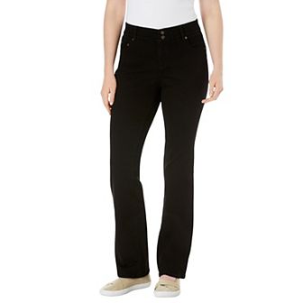 Woman Within Plus Size Secret Solutions; Tummy Smoothing Bootcut Stretch Denim Jeans