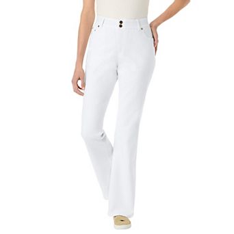 Woman Within Plus Size Secret Solutions; Tummy Smoothing Bootcut Stretch Denim Jeans
