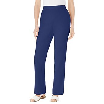 Woman Within Plus Size Tall Straight Leg Linen Pant