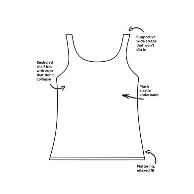 Swimsuits for All Women's Chlorine Resistant Classic Scoop Neck Tankini Top