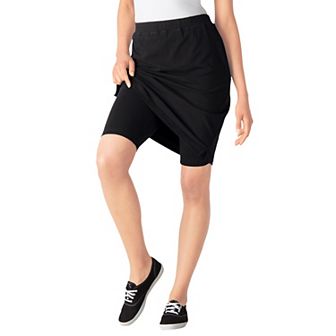 Woman Within Plus Size Stretch Cotton Skort