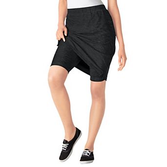 Woman Within Plus Size Stretch Cotton Skort