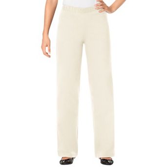 Woman Within Plus Size Tall Fineline Stretch Denim Wide-Leg Pull-On Jeans