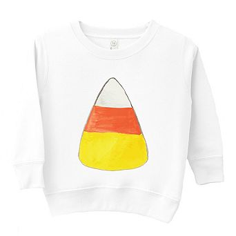 Watercolor Candy Corn Toddler Graphic Sweatshirt