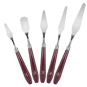Stainless Steel Palette Knife Set Artist Painting Spatulas 5 pc