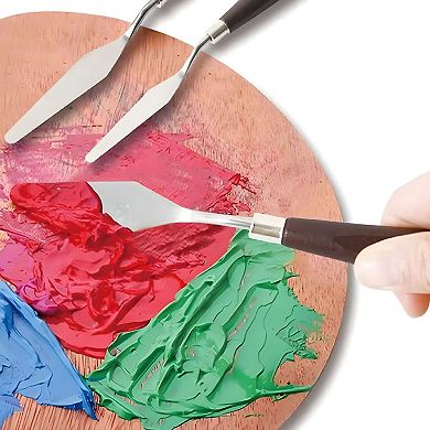 Stainless Steel Palette Knife Set Artist Painting Spatulas 5 Pcs