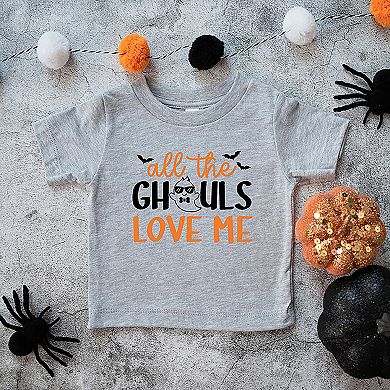 All The Ghouls Love Me Bats Youth Short Sleeve Graphic Tee