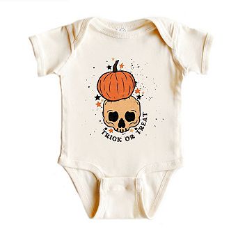 Trick Or Treat Skull Baby Bodysuit
