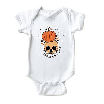 Trick Or Treat Skull Baby Bodysuit