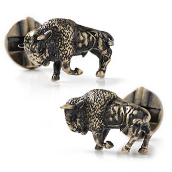 Antique Bronze Bison Cufflinks