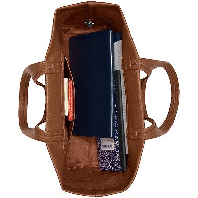 Lands' End Faux Leather Tote Bag