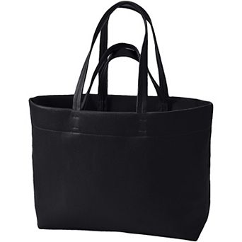 Lands' End Faux Leather Tote Bag