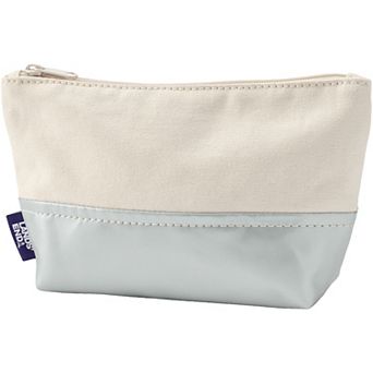 Lands' End Metallic Zip Canvas Pouch