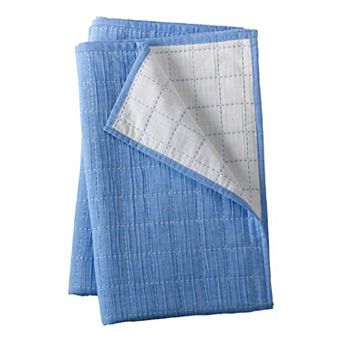Lands' End Essential Cotton Windowpane Reversible Bed Blanket