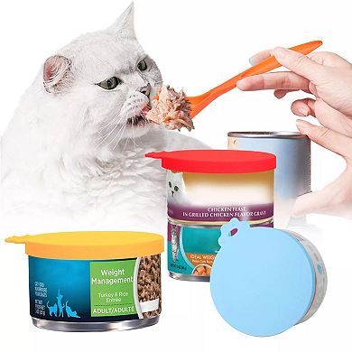 Reusable Silicone Pet Food Can Cover 5 Pcs