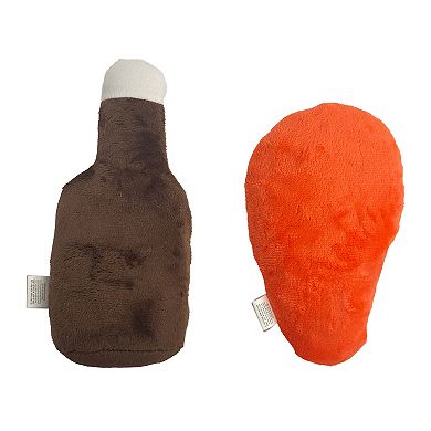 A1 Steak Sauce & Steak 2 Pack Plush Dog Toys